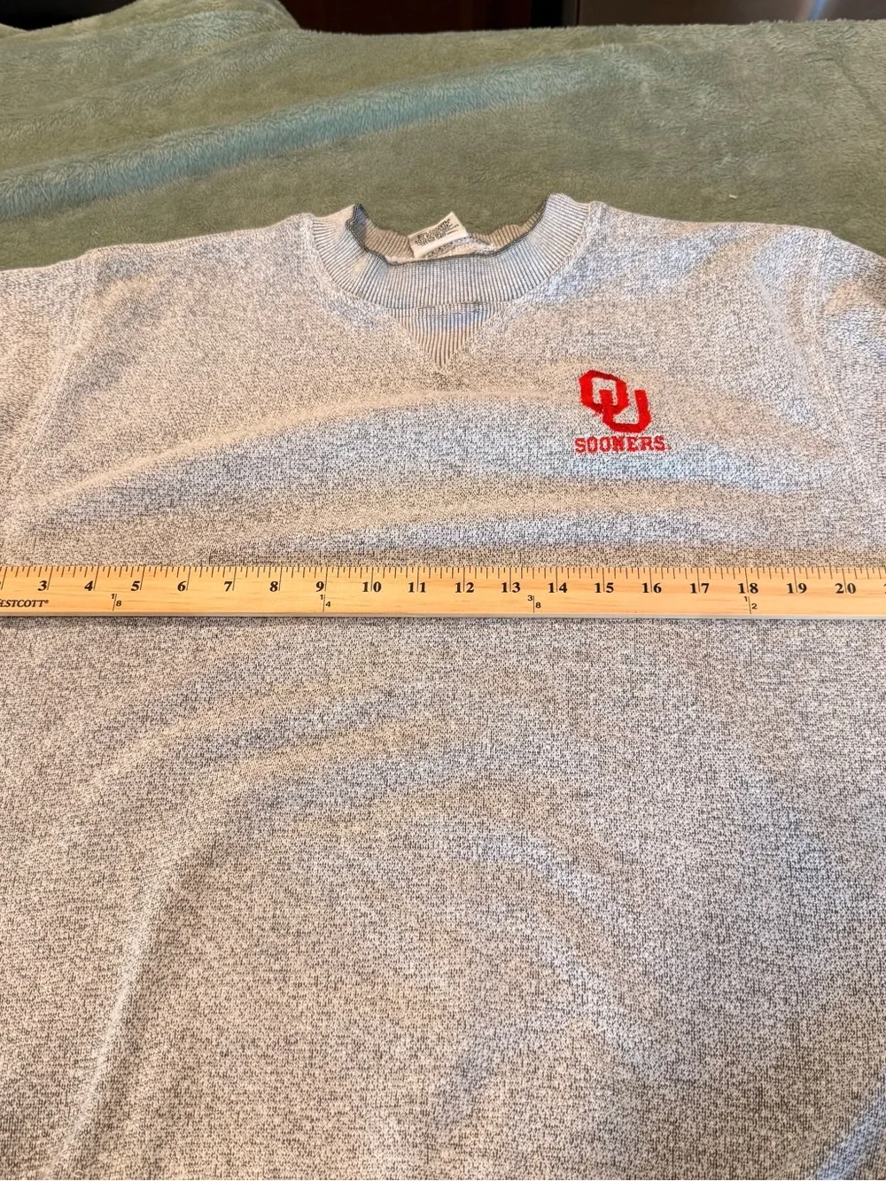 Dynasty OU Sooners Sweatshirt Men’s Large Gray Pullover Crewneck Sweater